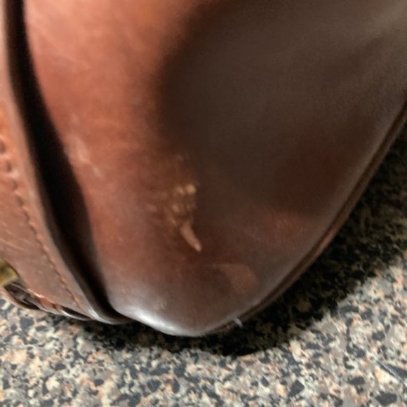 Vintage Eileen West Leather floral tooled shoulder bag - Picture 8 of 9